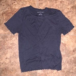 Amerixan eagle ruffled crop top